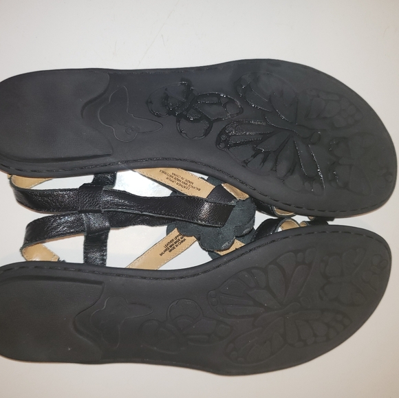 B.O.C. women's black leather sandals size 10 EU 42 - Picture 12 of 13